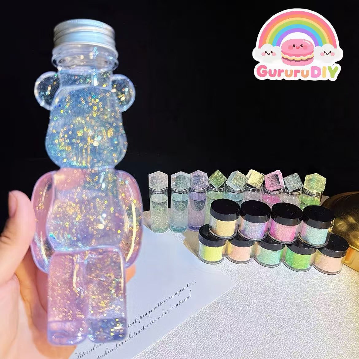 スクイ一ズ専用着色剤-エルフグリッター（9色*10ml）