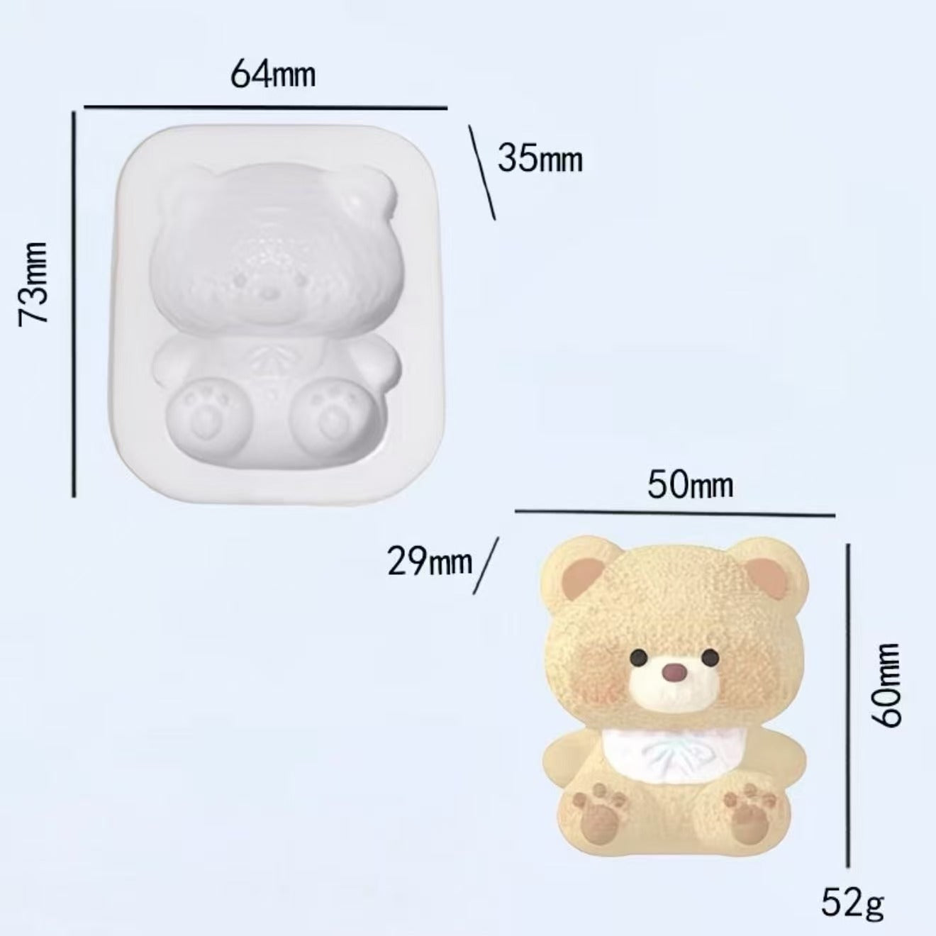 スクイ一ズ作成用型-ボアのくまちゃん
