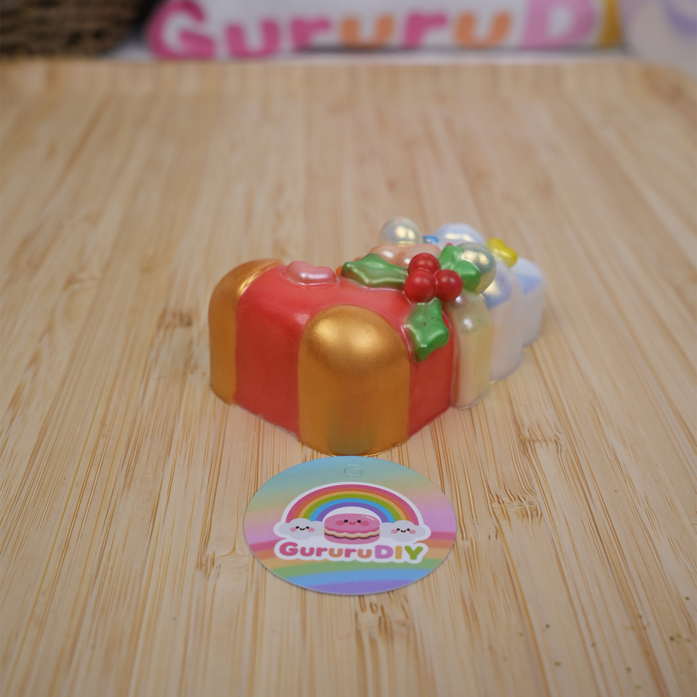 レジン完成品- クリスマスソックスうさぎ