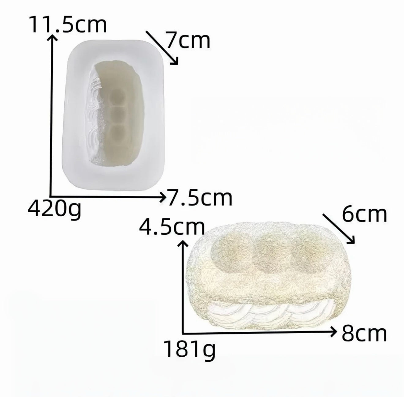 Squeeze mold - soy milk finger bar