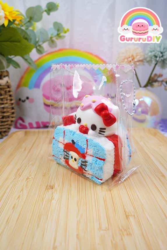 Squishy finished product - Hello Kitty Kitty Toast