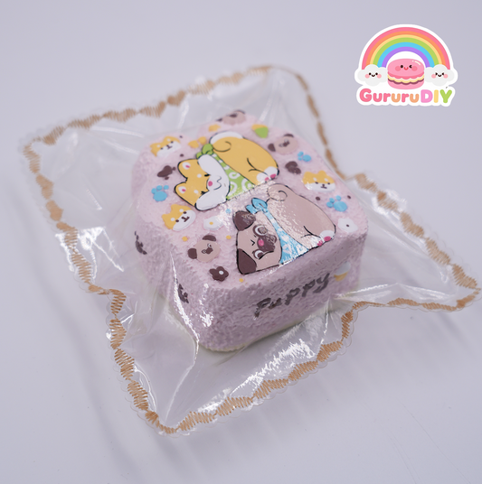 スクイ一ズ完成品- 手描きのイヌ