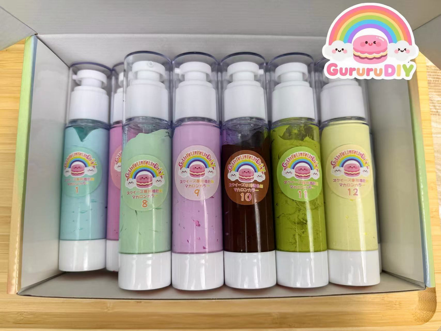 スクイ一ズ専用着色剤-マカロンカラ一（12色*50g）