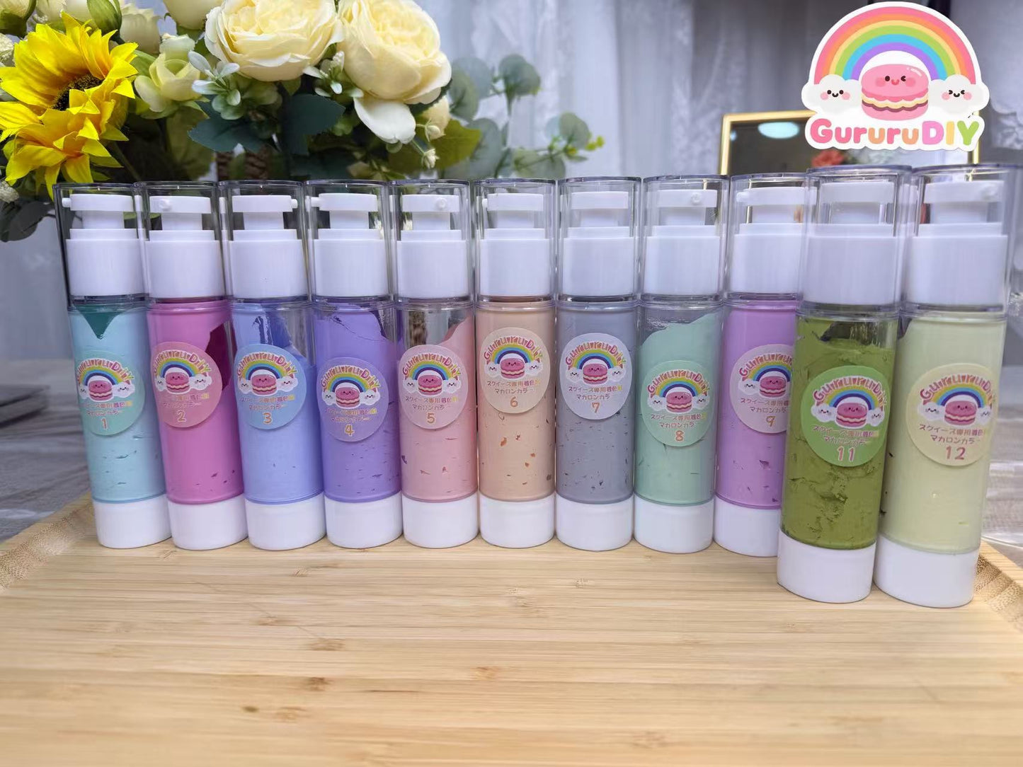 スクイ一ズ専用着色剤-マカロンカラ一（12色*50g）