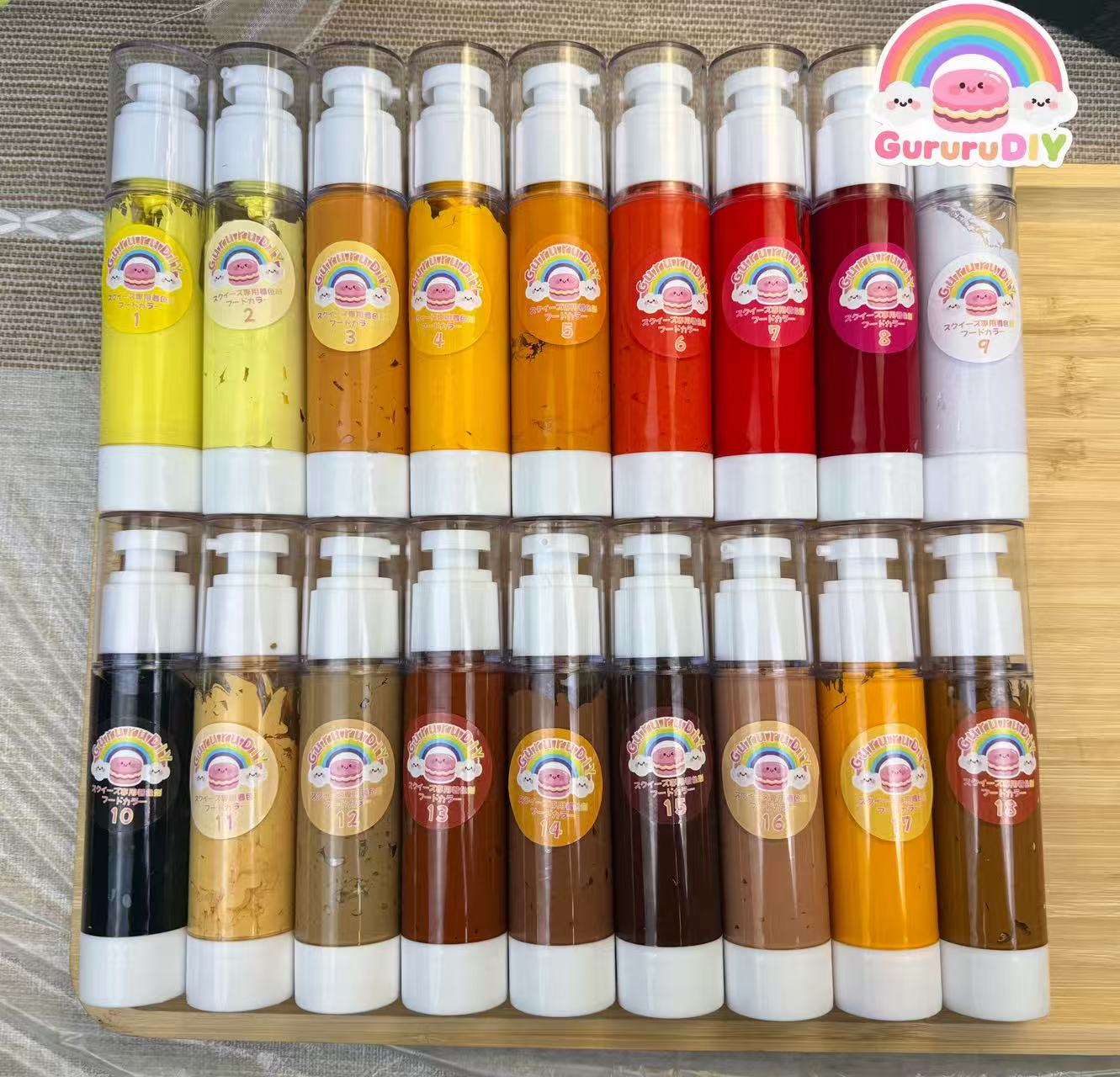 スクイ一ズ専用着色剤-フードカラー（18色*50g）