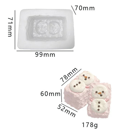 Squishy mold - Snowman cake